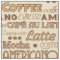 Coffee Words Fabric