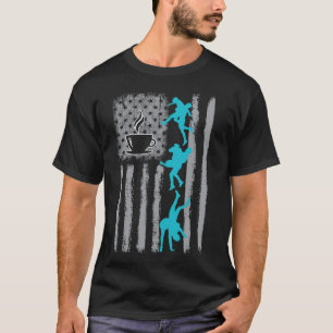 coffee wrestling - Vintage USA American Flag for w T-Shirt