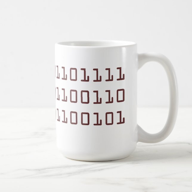 Coffee written in binary code mug (Right)