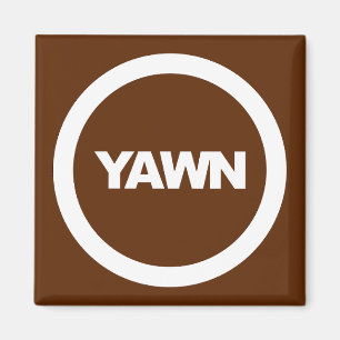 Coffee Yawn Brand Dorm Fridge Magnet