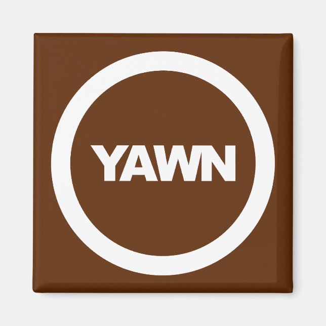 Coffee Yawn Brand Dorm Fridge Magnet (Front)