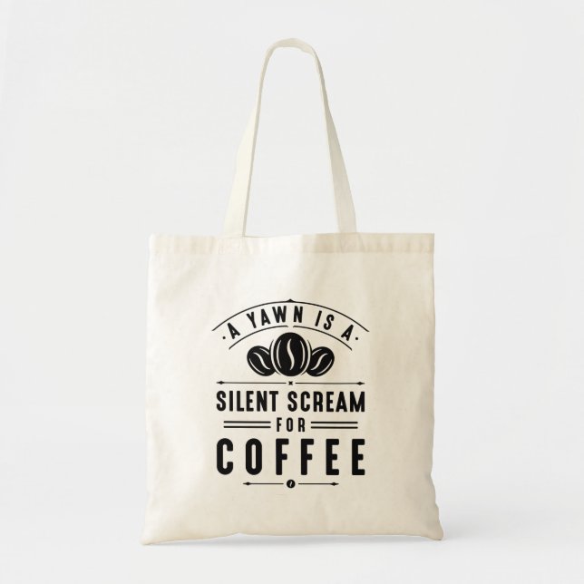 Coffee Yawn Tote Bag (Front)