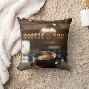 Coffee & You – Cozy Aesthetic Coffee Lover Throw P Cushion