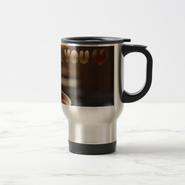 Coffee & You Heart Stainless Travel Mug (Right)