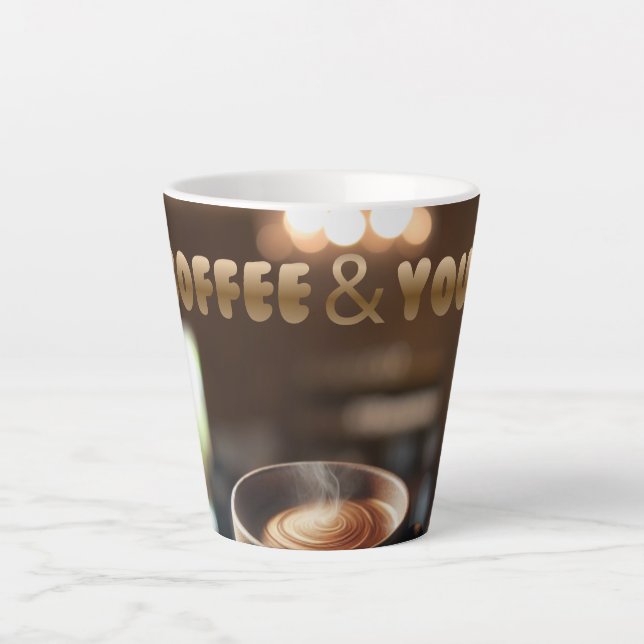 Coffee & You Latte Mug – Cozy Café Aesthetic Gift  (Front)
