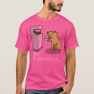 Coffeebara Cute Animal Capybara Drinking Coffee T-Shirt
