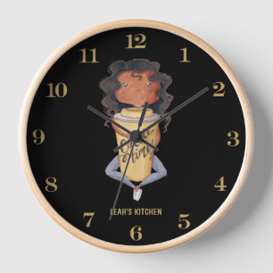 ☕ Coffeecore Clock Coffee Memes Barista Chalkboard
