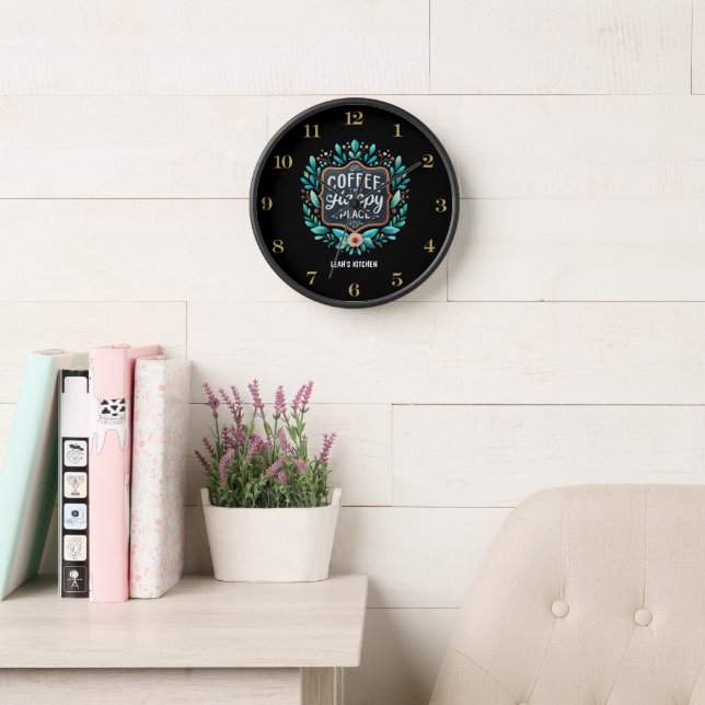 Coffeecore Clock Coffee Memes Barista Chalkboard (Reading Room)