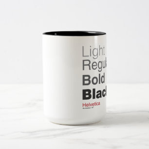 coffeeprogressionhelvetica Two-Tone coffee mug