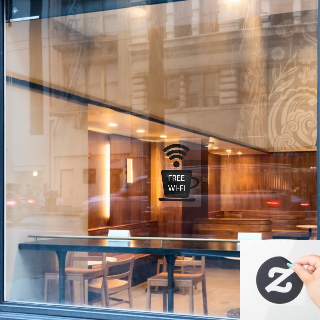 Coffeeshop Free Wi-Fi (Cafe Window)