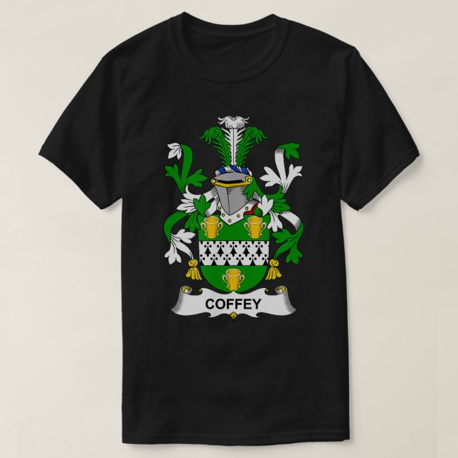 Coffey Coat of Arms  Family Crest  T-Shirt (Design Front)
