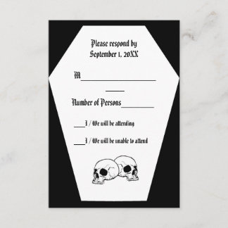 Coffin (Black) RSVP Card