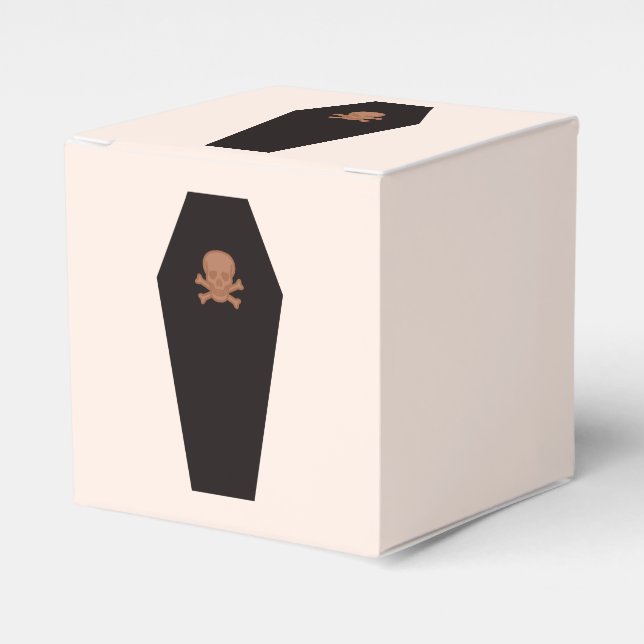 Coffin (Brown) Favour Box (Front Side)