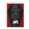 Coffin Ebony (Red) Wedding Invitation