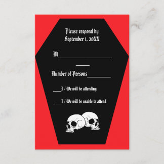 Coffin Ebony (Ruby) RSVP Card