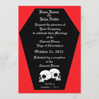 Coffin Ebony (Ruby) Wedding Invitation