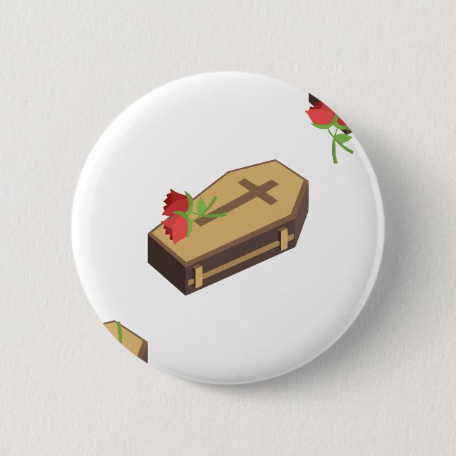 coffin emojis 6 cm round badge (Front)