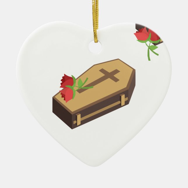 coffin emojis ceramic tree decoration (Front)
