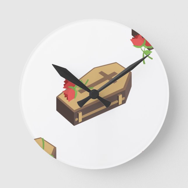coffin emojis round clock (Front)
