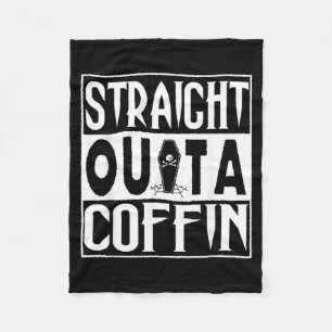 Coffin Funny Vampire Halloween Puns Fleece Blanket
