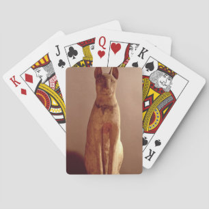Coffin of a cat protected by the goddess Bastet (p Playing Cards