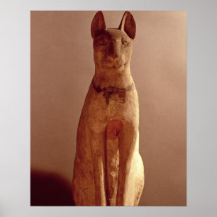 Coffin of a cat protected by the goddess Bastet (p Poster