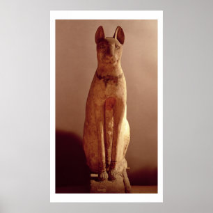 Coffin of a cat protected by the goddess Bastet (p Poster