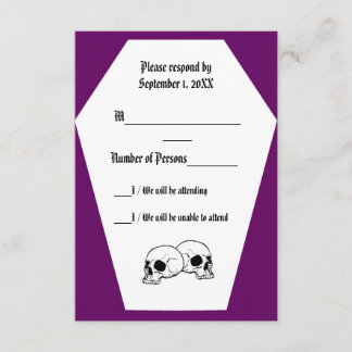 Coffin (Purple) RSVP Card