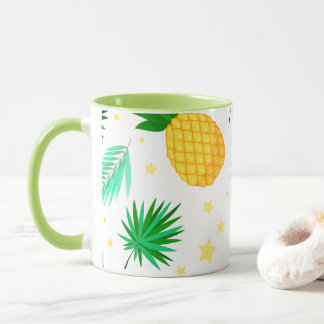Coffy Mug WIth Tropic Pattern