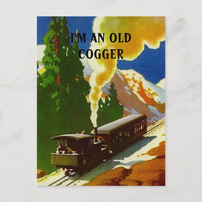 COG RAILWAY TRAIN POSTCARD Rack EZ2 Customise (Front)