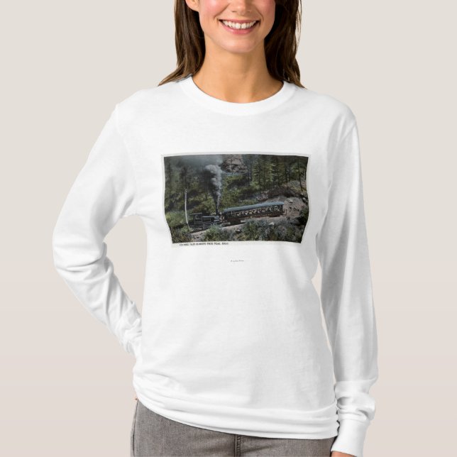 Cog Wheel Train Climbing Up T-Shirt (Front)
