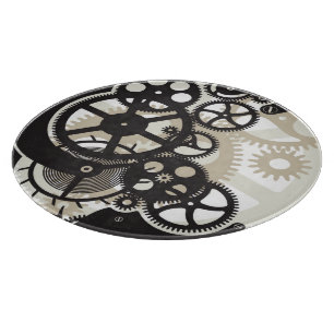 Cog wheels work cutting board