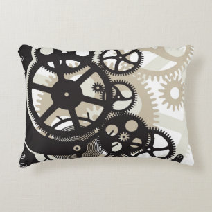 Cog wheels work decorative cushion
