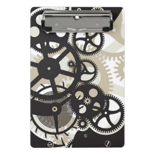 Cog wheels work mini clipboard