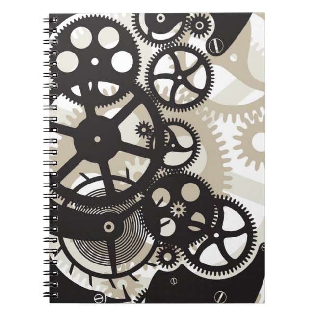 Cog wheels work spiral notebook (Front)