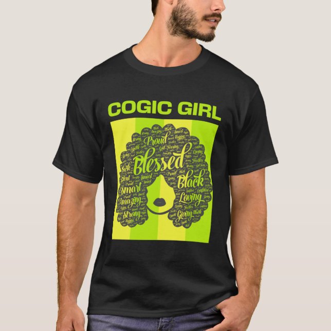 COGIC Girl Christian Woman Afro T-Shirt (Front)