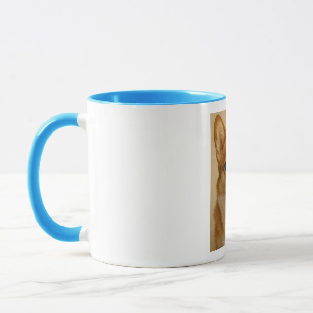 cogie mug, sky colour mug (Left)