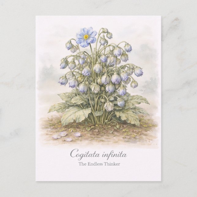 Cogitata infinita - The Endless Thinker Botanical Postcard (Front)