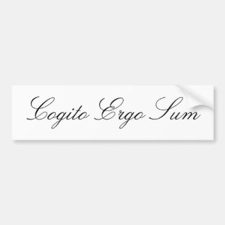 Cogito Ergo Sum Bumper Sticker
