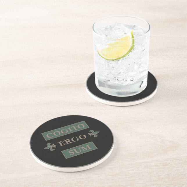Cogito ergo sum coaster (Side)