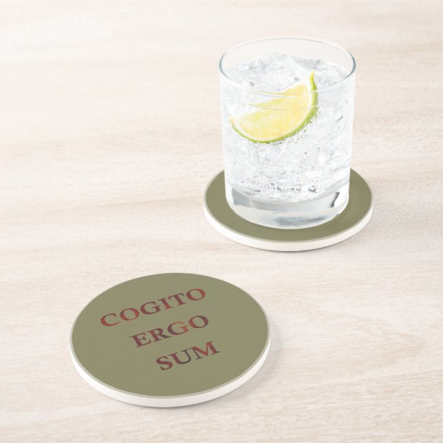 Cogito ergo sum coaster (Side)
