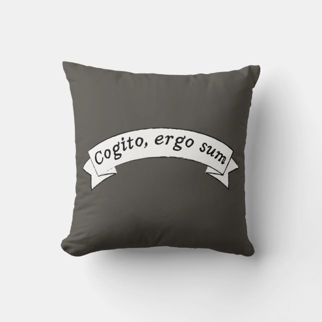 Cogito, ergo sum - I think, therefore I am Cushion (Front)