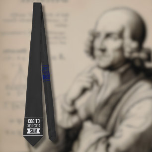 Cogito ergo sum - Latin phrase -black  Tie