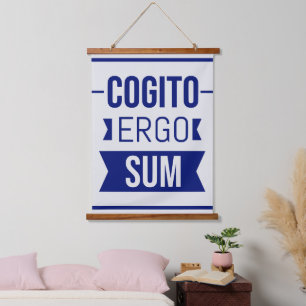 Cogito ergo sum - Latin phrase Hanging Tapestry