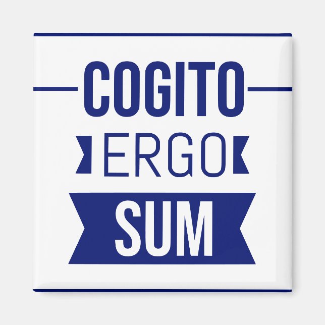 Cogito ergo sum - Latin phrase Magnet (Front)