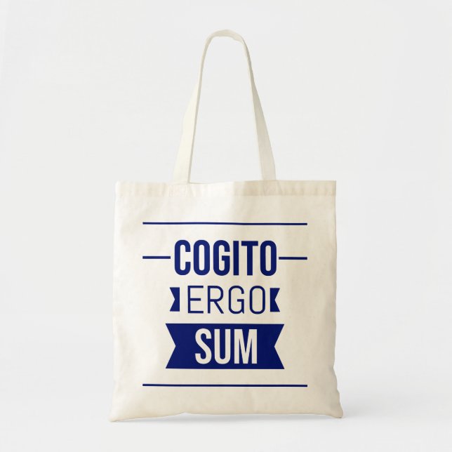Cogito ergo sum - Latin phrase Tote Bag (Front)