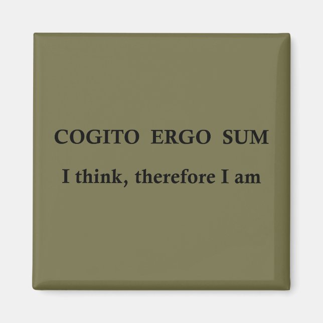Cogito ergo sum magnet (Front)