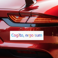 Cogito Ergo Sum Philosophy Quote Colourful