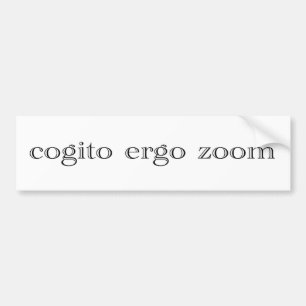 cogito ergo zoom bumper sticker