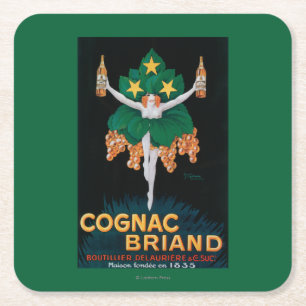 Cognac Briand Promotional Poster Square Paper Coaster